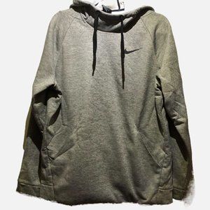 NEW Nike Men's Dri-Fit Training Hoodie Dark Grey Heather/Black Size Large